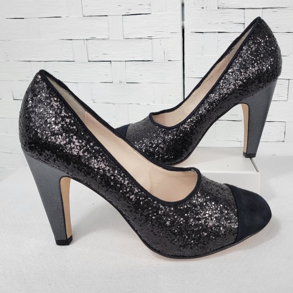 Plenty by Tracy Reese Ramona Glitter and Suede Cap Toe Pumps Heels  size 8 - Picture 1 of 11